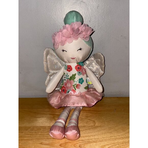 GO Goldbug Floral Fairy Chime Rattle Crinkle Wings Activity Doll Take Along Clip - Picture 1 of 6